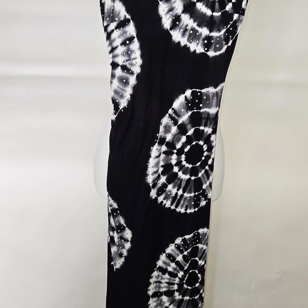 NEVER WORN INC BLACK DRESS W FRINGE AT BOTTOM. DOUBLE LINED SIZE XS - Picture 4 of 6